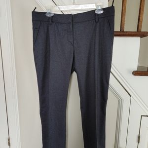 PRADA gray virgin wool trousers pants Charcoal US 8 ITA 44 Pristine!